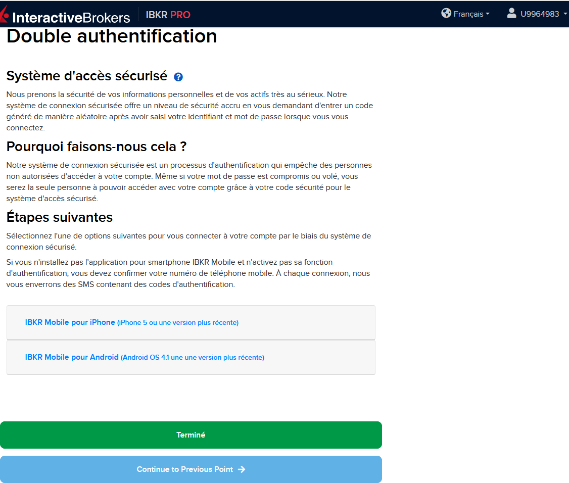 Double authentification