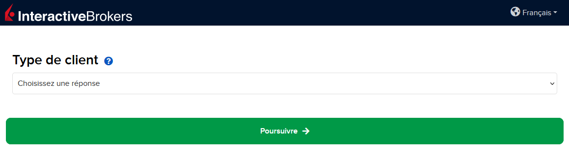 Type de client étape 1
